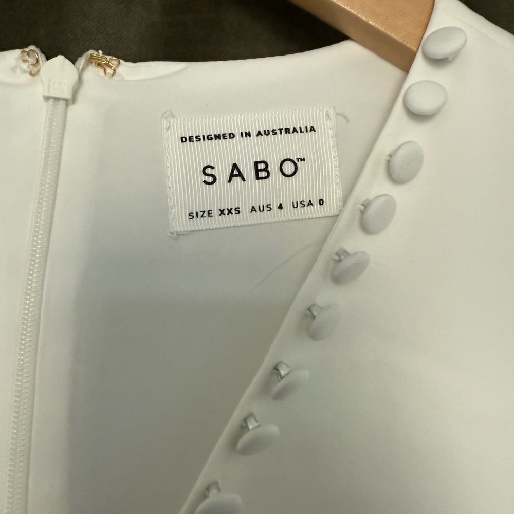 Sabo Skirt Jaylie Button Dress White Size XXS - Picture 5 of 8